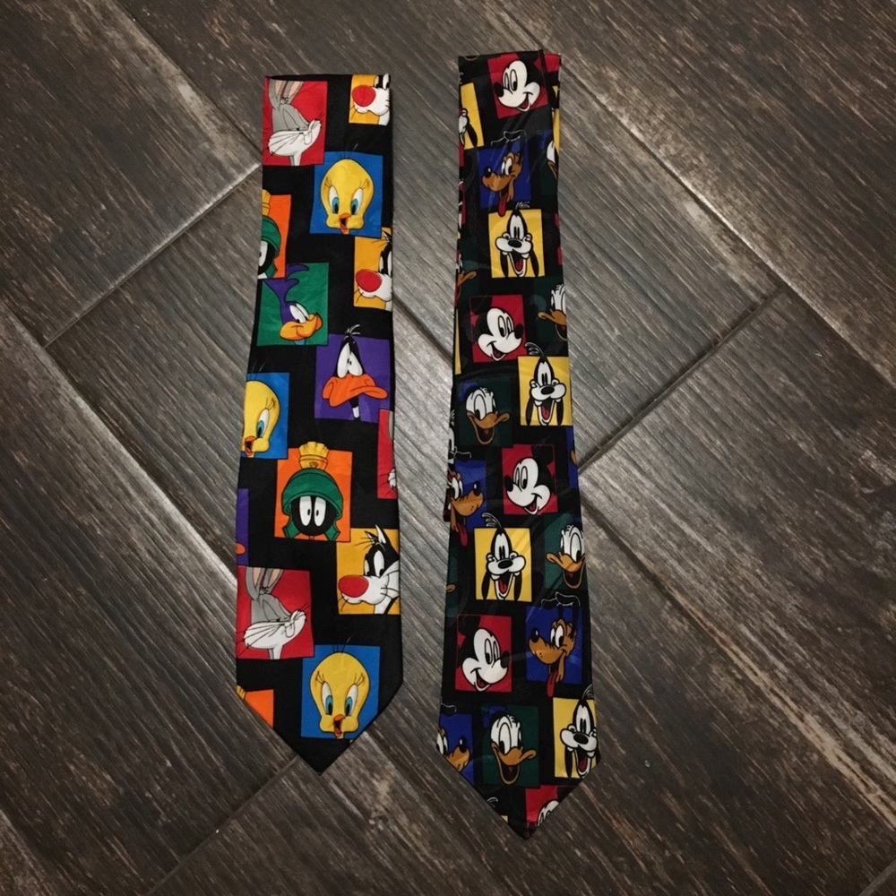 Mickey Mouse Warner Bros. Looney Toons Ties
